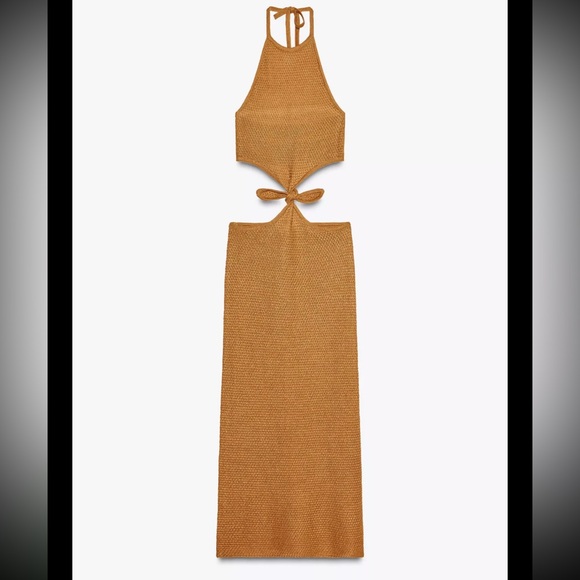 Zara HALTER KNIT CUT OUT DRESS
TOFFEE 0/9874/006/745/02 - Picture 3 of 5